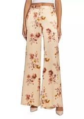 L'Agence Pilar Floral Wide-Leg Pants