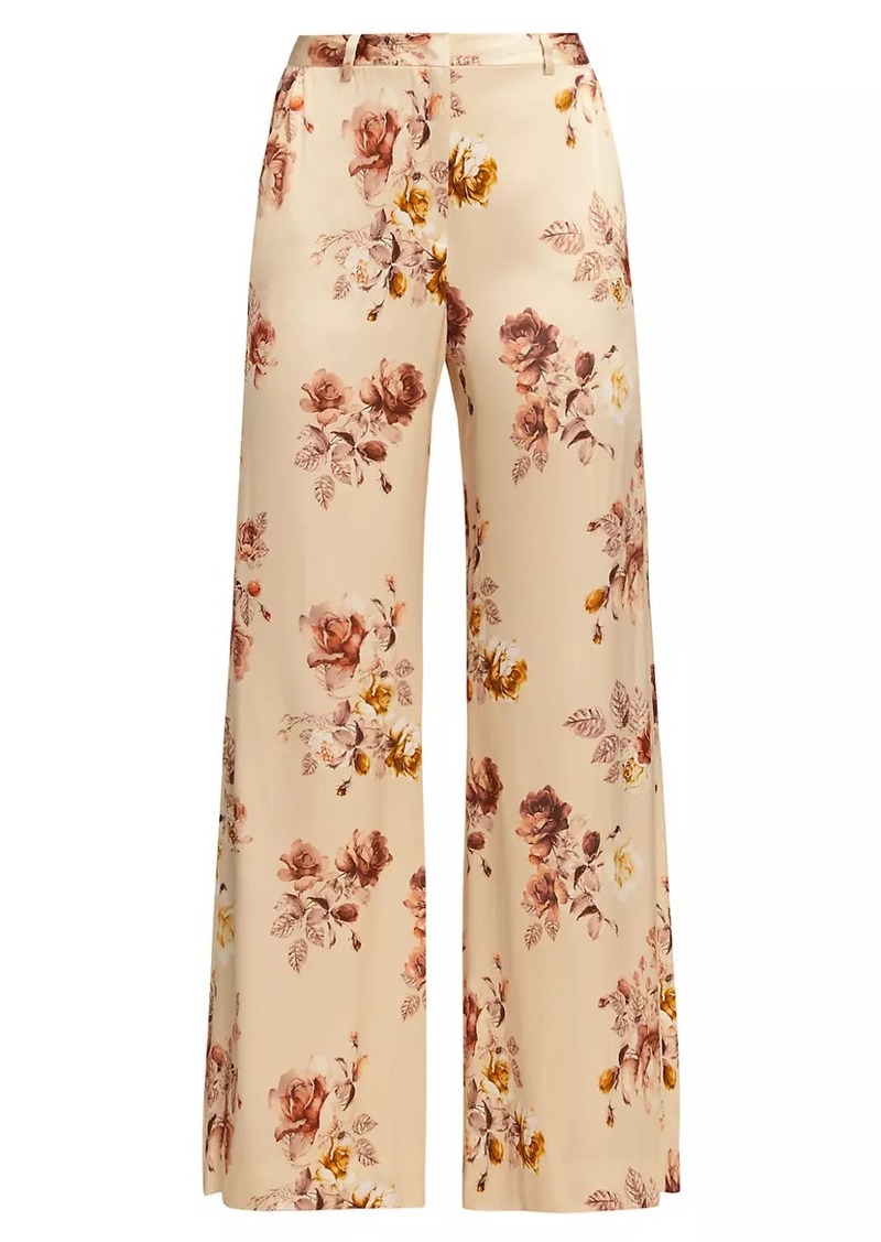 L'Agence Pilar Floral Wide-Leg Pants