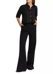 L'Agence Pilar Mid-Rise Flare Trousers