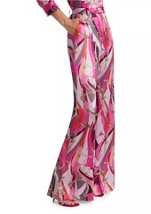 L'Agence Pilar Wide-Leg Silk Pants