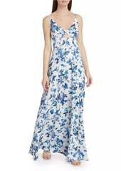 L'Agence Porter Butterfly Twisted Maxi Dress
