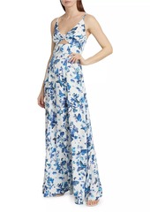 L'Agence Porter Butterfly Twisted Maxi Dress