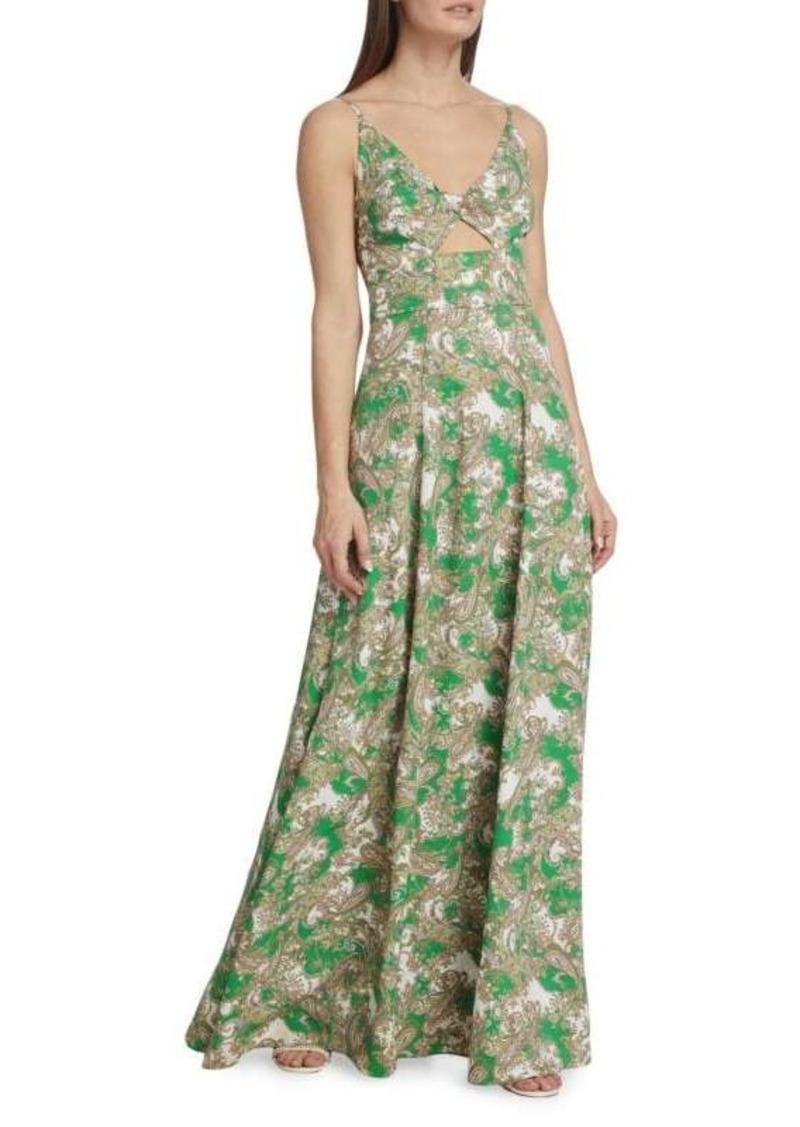 L'Agence Porter Paisley Maxi Dress