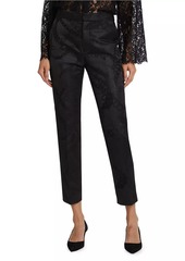 L'Agence Rebel Jacquard Straight Crop Pants