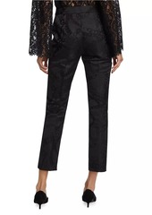 L'Agence Rebel Jacquard Straight Crop Pants