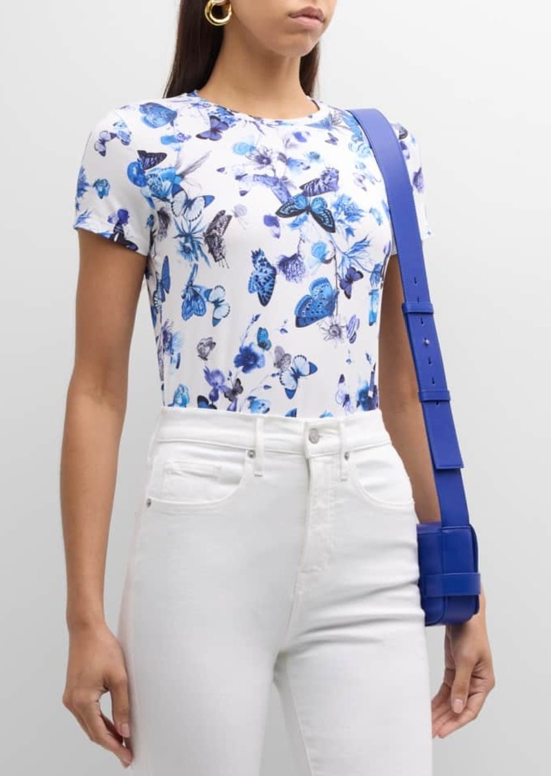 L'Agence Ressi Short-Sleeve Butterfly Tee