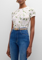 L'Agence Ressi Short-Sleeve Floral Tee