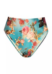 L'Agence Rococo Roses Vanessa High-Waisted Bikini Bottom