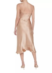 L'Agence Rosabella Silk Loop Slip Dress