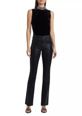 L'Agence Ruth Coated High-Rise Straight Jeans