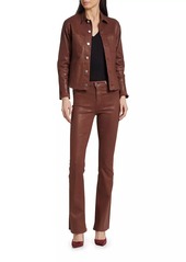 L'Agence Ruth Coated High-Rise Straight Pants