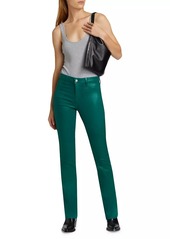 L'Agence Ruth Coated Straight-Leg Jeans