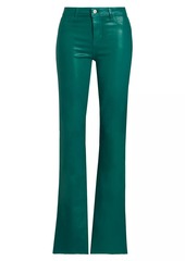 L'Agence Ruth Coated Straight-Leg Jeans