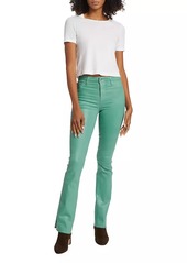 L'Agence Ruth Mid-Rise Coated Straight Jeans