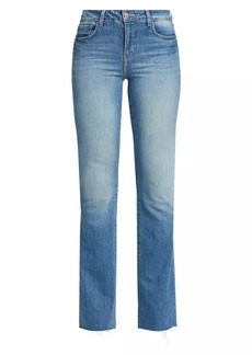 L'Agence Ruth Stretch High-Rise Straight-Leg Jeans