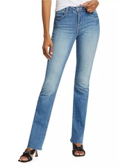 L'Agence Ruth Stretch High-Rise Straight-Leg Jeans