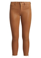 L'Agence Sabine High-Rise Ankle Coated Skinny Jeans