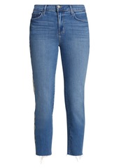 L'Agence Sada High-Rise Crop Slim Straight Jeans