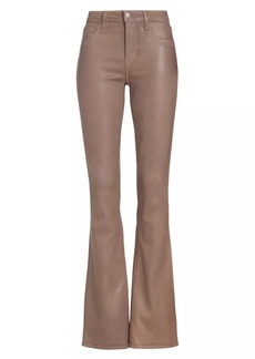 L'Agence Selma Coated High-Rise Bootcut Jeans