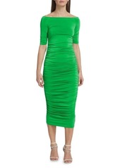 L'Agence Sequoia Ruched Off The Shoulder Bodycon Dress