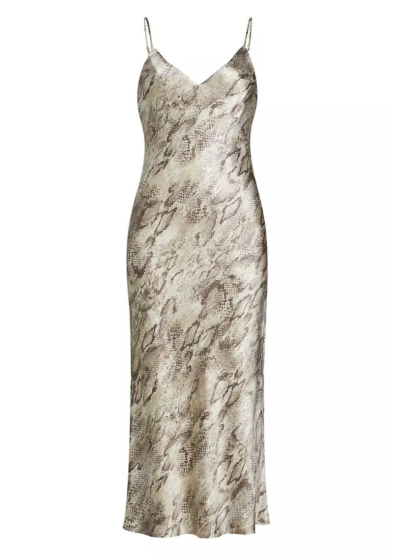 L'Agence Seridie Silk Midi-Dress