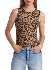 L'Agence Shelly Leopard-Print Tank Top