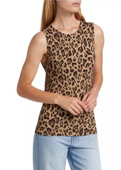 L'Agence Shelly Leopard-Print Tank Top