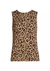 L'Agence Shelly Leopard-Print Tank Top