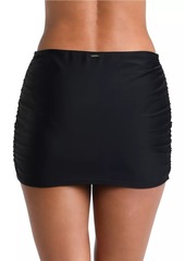 L'Agence Solids Coco Ruched Cover-Up Skirt