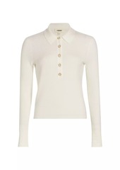 L'Agence Sterling Jeweled Button Sweater