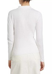 L'Agence Sterling Knit Polo Sweater