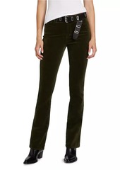 L'Agence Stevie High-Rise Velvet Straight-Leg Jeans