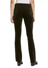 L'Agence Stevie High-Rise Velvet Straight-Leg Jeans