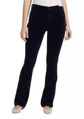 L'Agence Stevie Velvet High-Rise Boot-Cut Pants