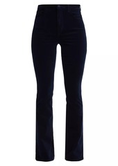 L'Agence Stevie Velvet High-Rise Boot-Cut Pants