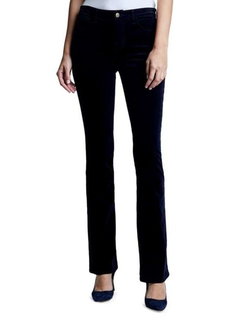 L'Agence Stevie Velvet Straight-Leg Jeans