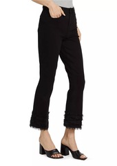 L'Agence Tati Feather-Cuff High-Rise Crop Jeans