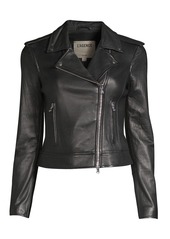 L'Agence The Biker Cutwork Leather Moto Jacket