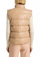 L'Agence Tori Faux Leather Puffer Vest