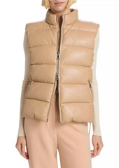 L'Agence Tori Faux Leather Puffer Vest