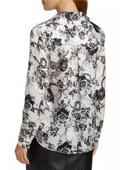 L'Agence Tyler Floral Silk Button-Front Blouse