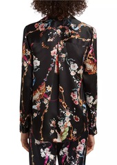 L'Agence Tyler Printed Silk Long-Sleeve Blouse