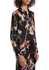 L'Agence Tyler Printed Silk Long-Sleeve Blouse