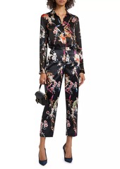 L'Agence Tyler Printed Silk Long-Sleeve Blouse