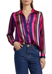 L'Agence Tyler Striped Silk Blouse