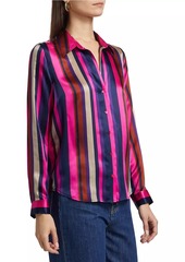 L'Agence Tyler Striped Silk Blouse