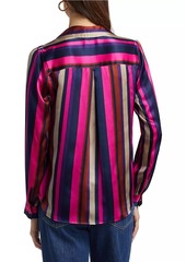 L'Agence Tyler Striped Silk Blouse