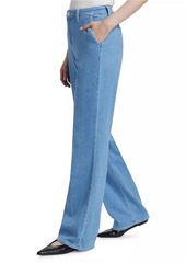 L'Agence Weston Denim High-Rise Wide-Leg Trousers