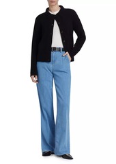 L'Agence Weston Denim High-Rise Wide-Leg Trousers