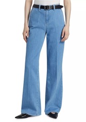 L'Agence Weston Denim High-Rise Wide-Leg Trousers